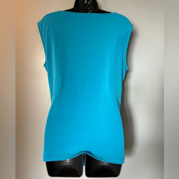 Alfani Greek Goddess Women's Sz L Sleeveless Gathered Dress Blouse - Picture 3 of 5